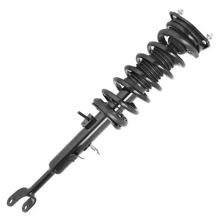 Unity 11398 front right complete strut assembly, silver metal coil spring and housing