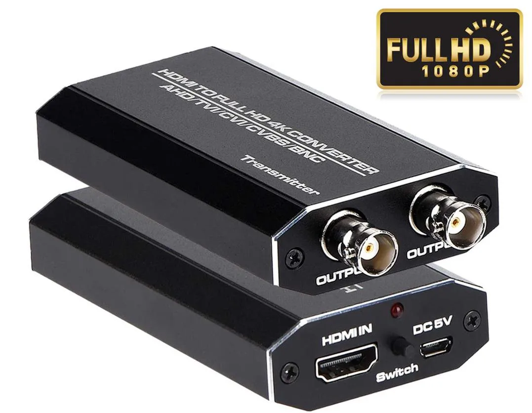 LUOM LUOM HDMI to Dual AHD Converter Adapter with AHD Loopout 500M Repeater — product photo