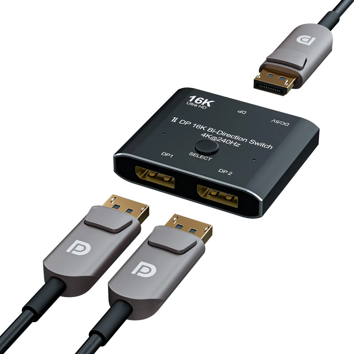 Jansicotek Jansicotek A0201 DP 2.0 bi-directional video splitter 16K@60Hz 8K@60Hz 4K@240Hz 40Gbps — product photo