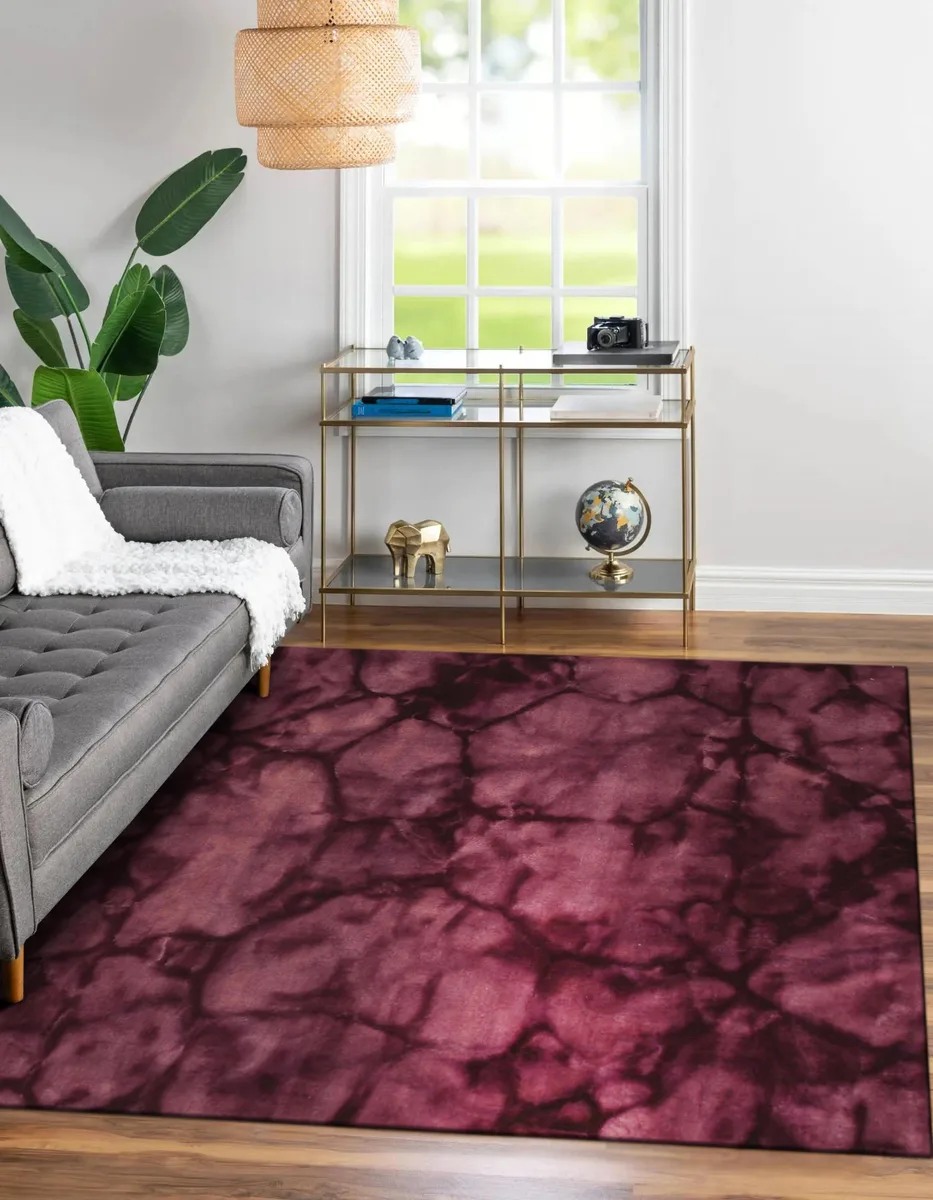 EORC EORC Plum Marble Wool Runner Rug 2' x 12 — product photo