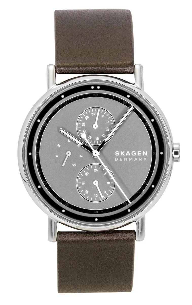 Skagen Skagen Signatur SKW6941 40.00 mm Grey Dial Leather Strap Quartz Watch — product photo