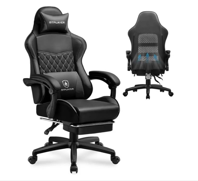 GTPLAYER GTPLAYER Gaming Chair NEG-GTP100-BLKWT Black Dual-Mode Backrest — product photo