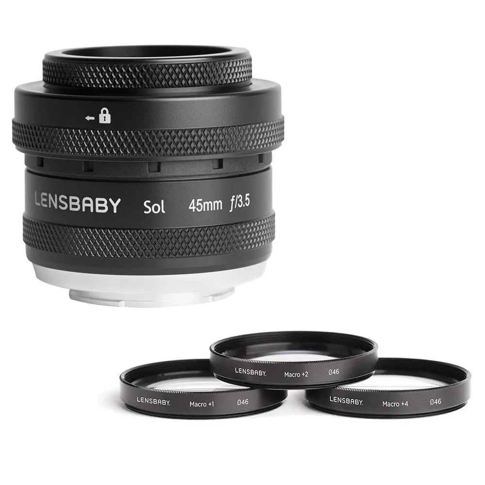 Lensbaby Lensbaby Sol 45mm f/3.5 Sony E with 46mm Macro Filters — product photo