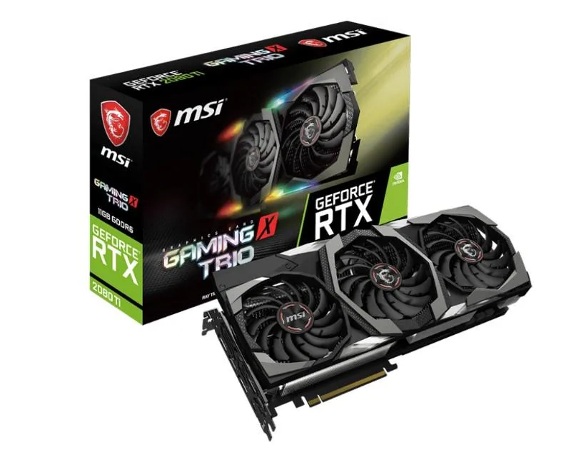 MSI MSI RTX 2080 Ti Gaming X Trio 11GB GDDR6 graphics card — product photo