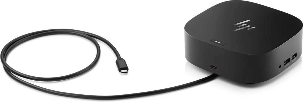 Compact rectangular USB-C dock with matte finish