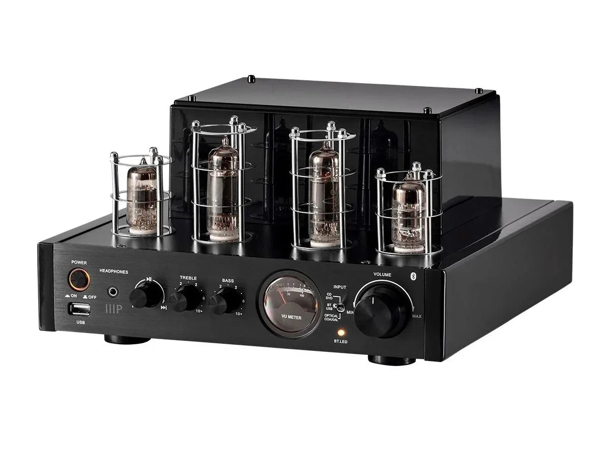 Monoprice Inc. Monoprice Inc. 138360 Stereo Hybrid Tube Amplifier 25W 2019 Edition video accessory — product photo