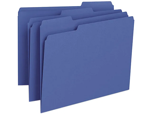 Smead Smead 13193 file folder, Navy, 100 per box — product photo