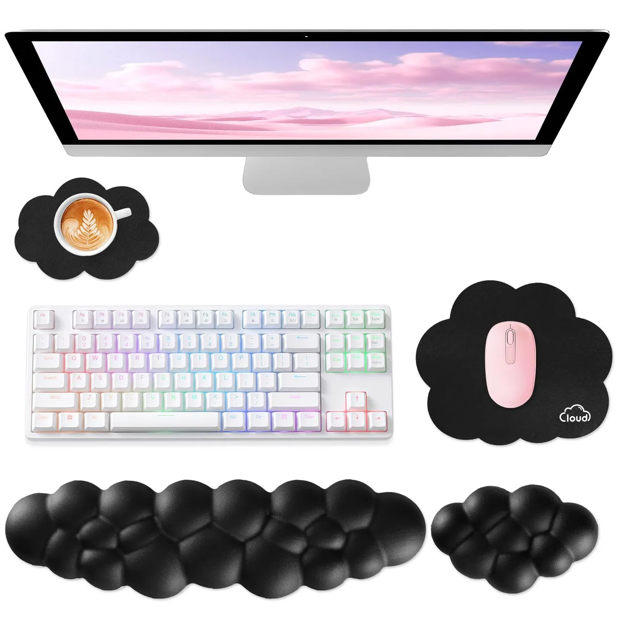 Keychron CWRMP-Set-05 Cloud Wrist Rest Set with Mouse Pad — product photo