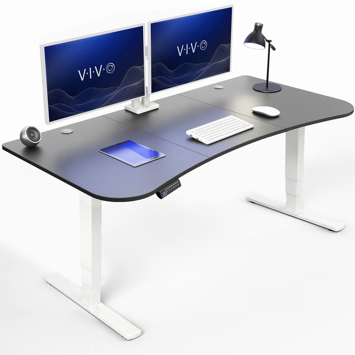 VIVO VIVO Electric Standing Desk Frame 63" Top Black White 220 lbs — product photo