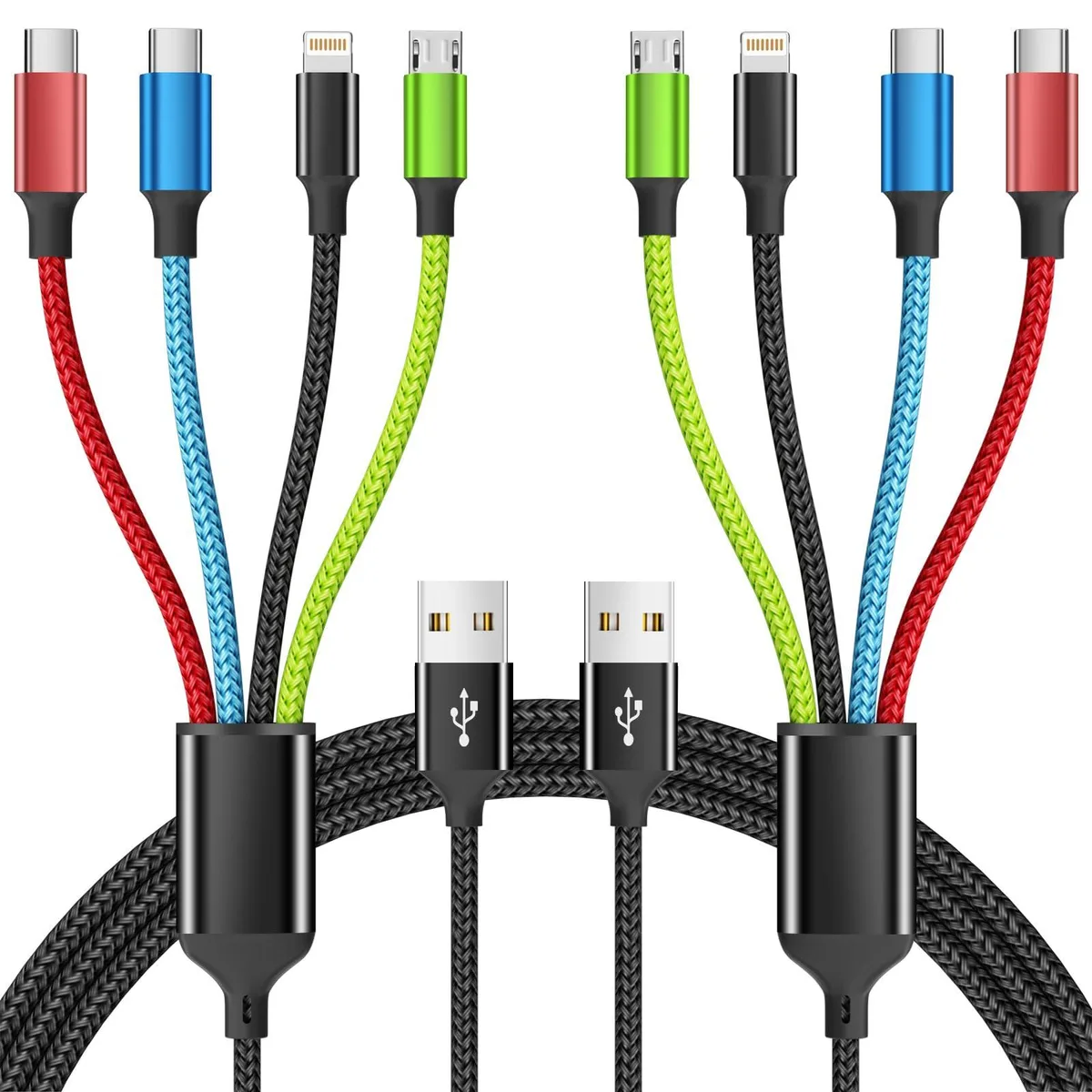  Firsting SPUS4in1A0822-1 4-in-1 Lightning Cable 5FT 2-Pack — product photo