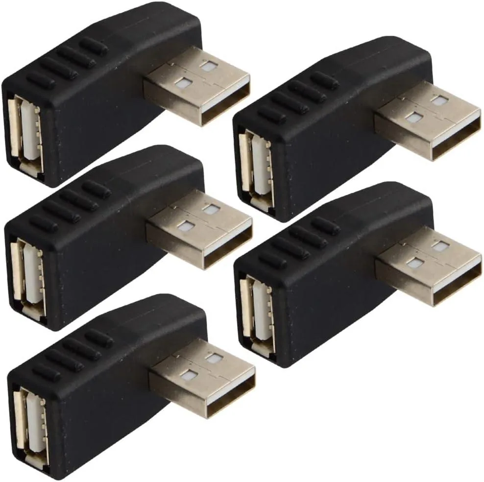JacobsParts Inc. JacobsParts Inc. UBL-A USB 2.0 Right Angle Adapter Coupler 5 Pack — product photo