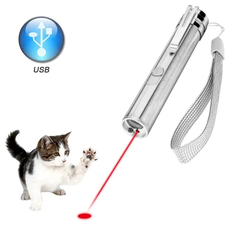 Stainless steel pen-style flashlight with clip and lanyard, three light modes