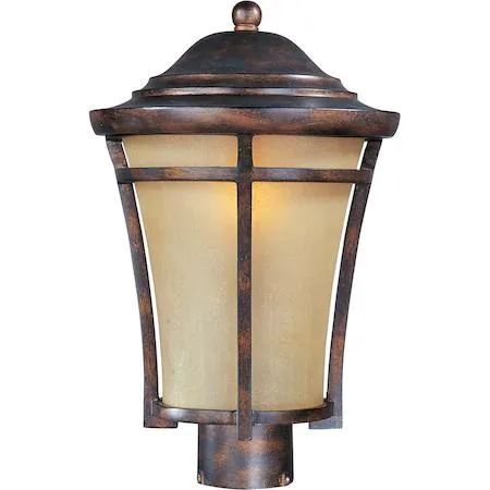 Copper oxide outdoor light, 10 inch golden frost glass, Vivex construction