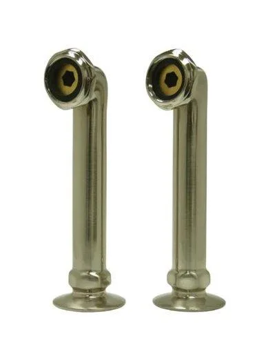 KINGSTON BRASS Kingston Brass CC6RS8 6 in. Deck Mount Risers for Clawfoot Tub Faucet, Satin Nickel — product photo