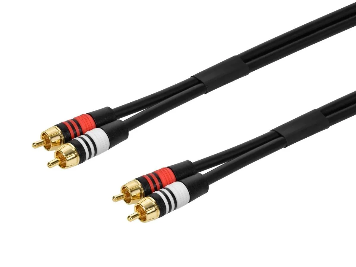 Monoprice Inc. Monoprice Inc. 102868 Premium 2-Channel RCA Cable 50ft 22AWG RG-59 75ohm Black — product photo