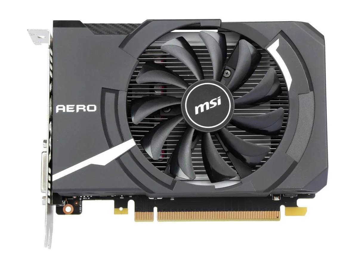 MSI MSI GeForce GTX 1050 AERO ITX 2G OC graphics card — product photo
