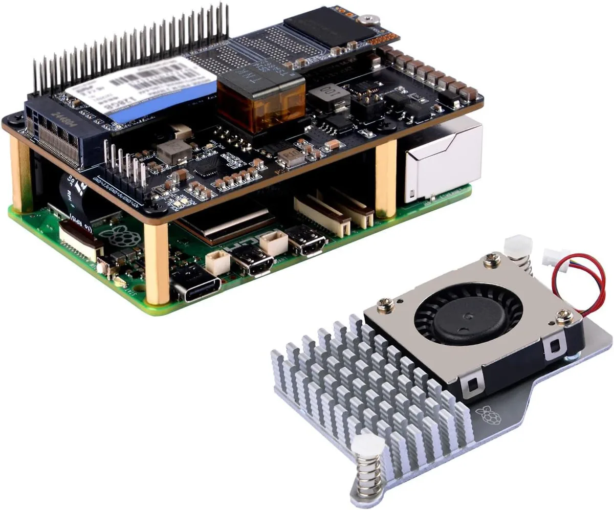 MCDODO MCDODO P33 M.2 NVME M-Key PoE+ Hat with Official Pi 5 Active Cooler — product photo