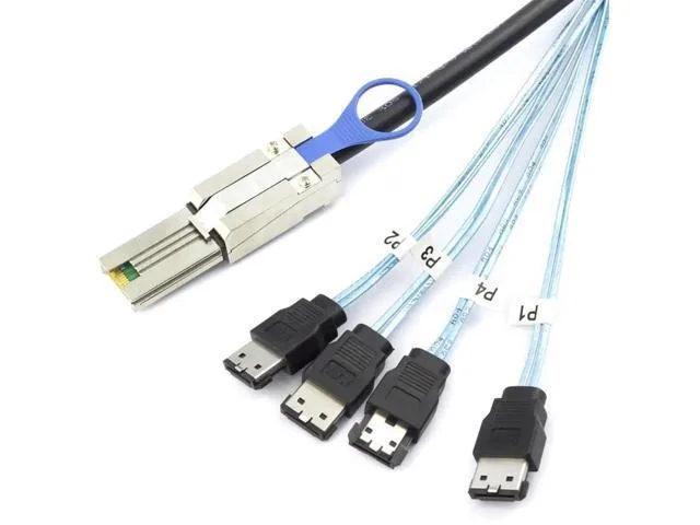 Fervit Fervit Mini SAS HD SFF-8088 26P to 4×eSATA 7P 0.5m 28AWG Cable — product photo