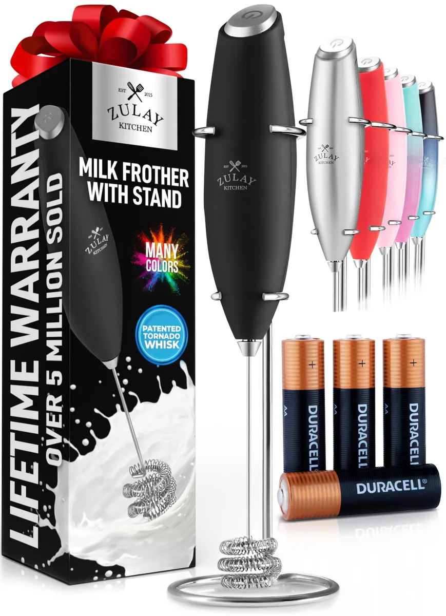  Brentwood Triple Whisk + AA Batteries Zulay Kitchen food mixer Alpha Black — product photo