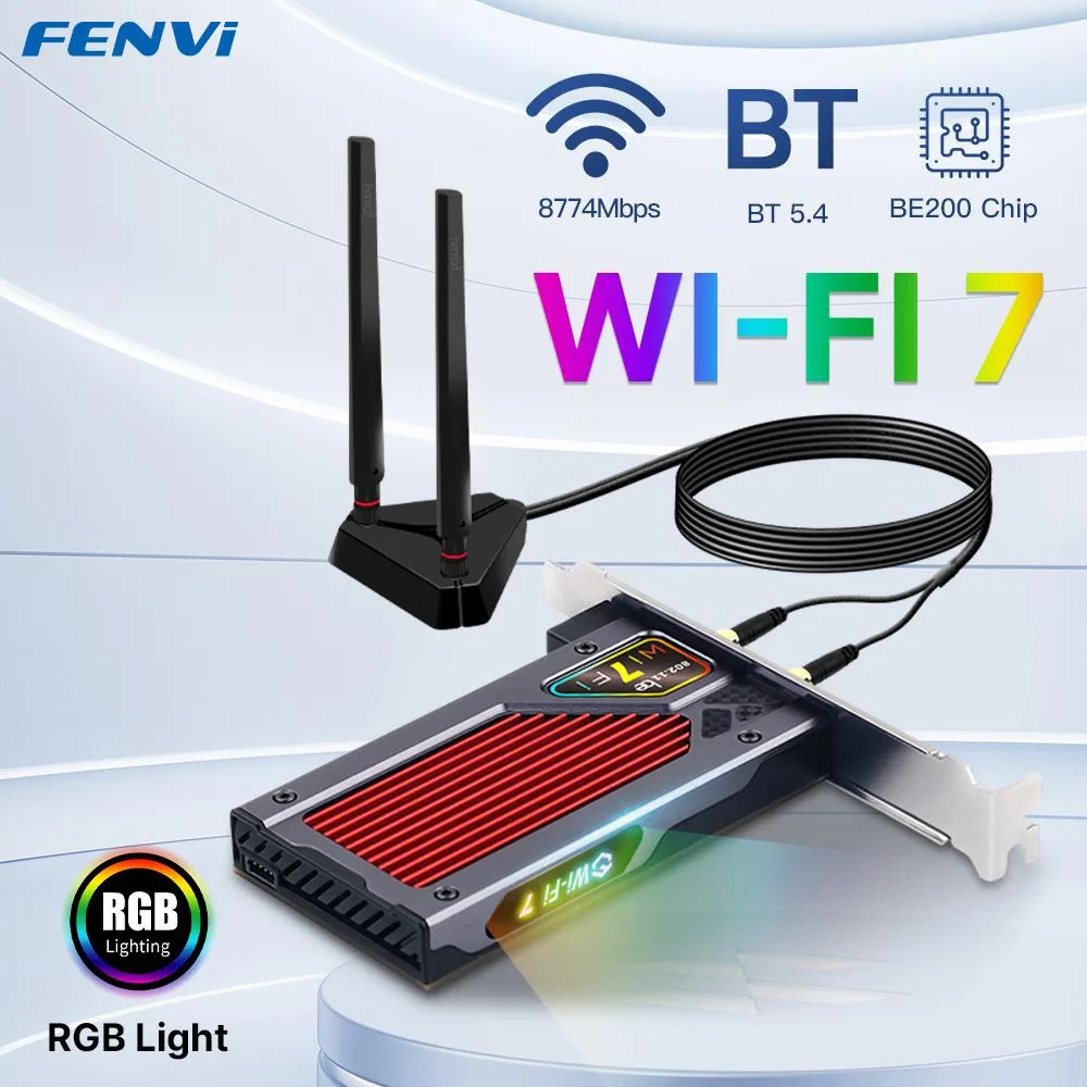 fenvi fenvi WiFi 7 8774Mbps PCIe Wi-Fi Card Bluetooth 5.4 Tri-Band RGB — product photo