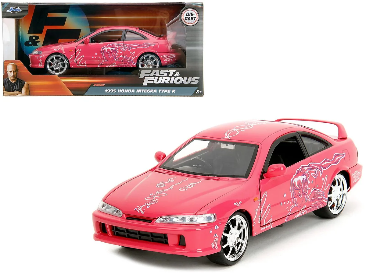 Jada Jada 1995 Honda Integra Type R Pink Fast &amp; Furious Remix 1/24 Diecast Car — product photo