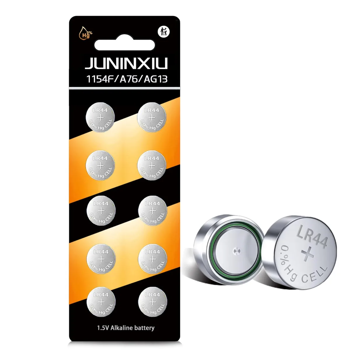 No Sew No Sew L1154f Alkaline Button Battery 1.55V 180mAh 10 Pack — product photo