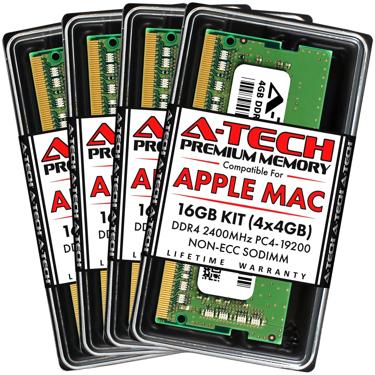 A-Tech A-Tech 16GB (4x4GB) DDR4 2400 SODIMM 260-Pin memory upgrade for iMac 27-inch Mid 2017 — product photo