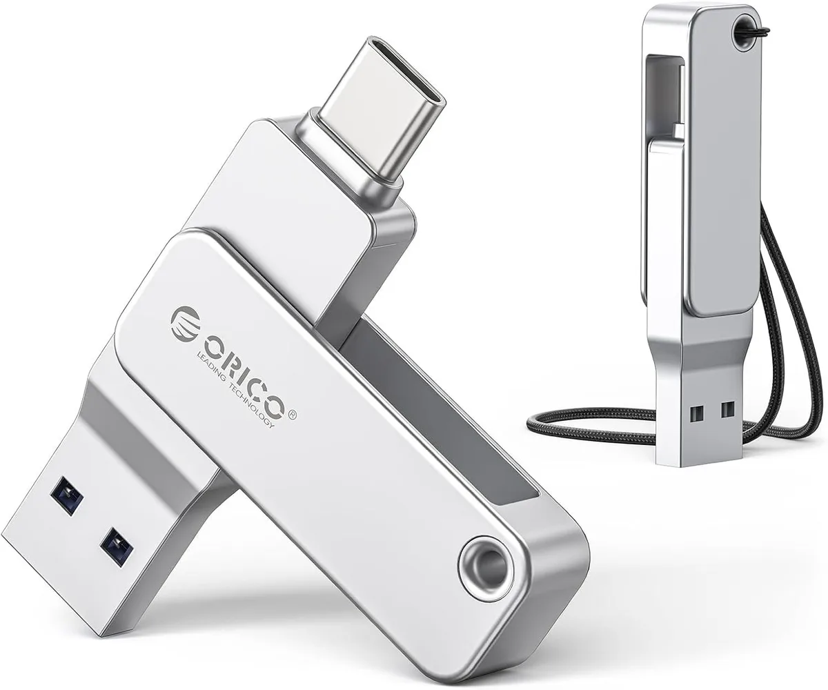 Orico Orico EB05 32GB USB-C &amp; USB-A Flash Drive Silver — product photo