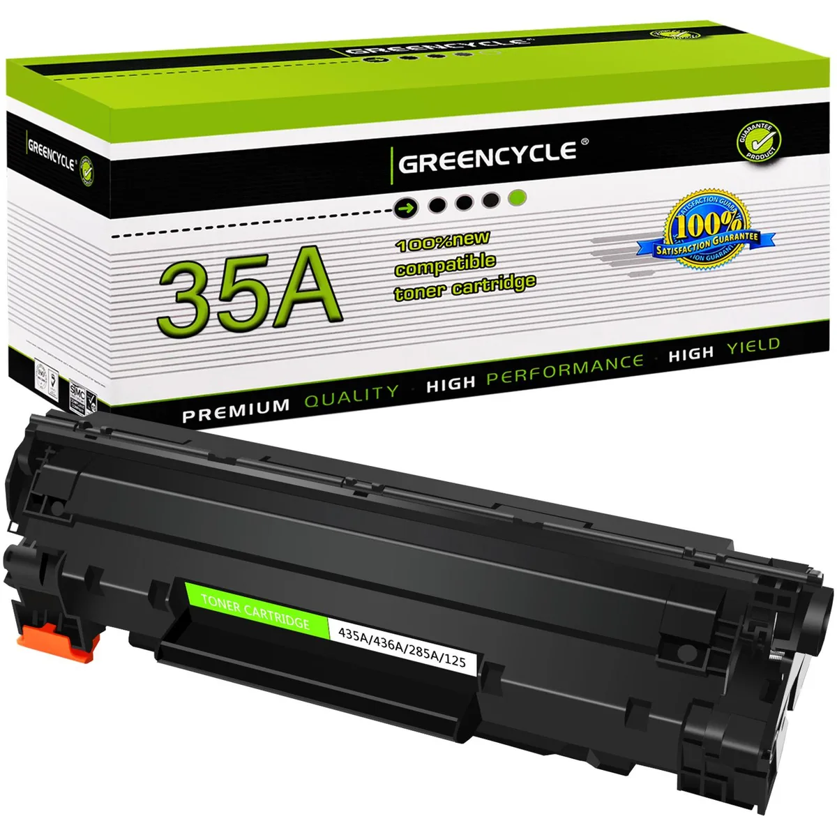 GREENCYCLE GREENCYCLE CB435A Compatible Toner Cartridge Black 1600 Pages — product photo