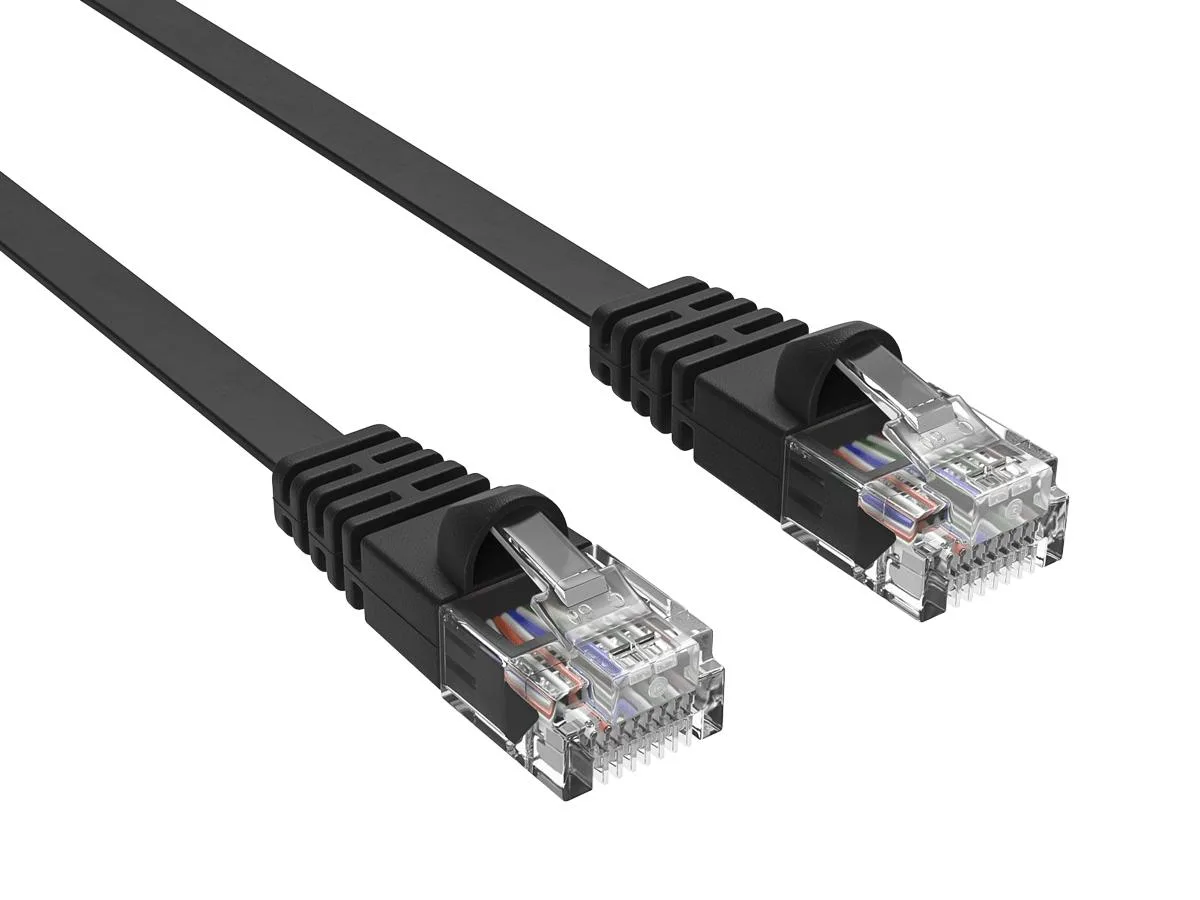 Cable Leader Cable Leader 25ft Cat6 Flat Ethernet Cable 32AWG Black — product photo