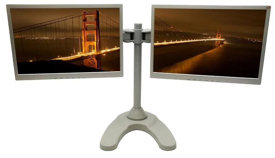 MonMount MonMount LCD-6460S Dual Monitor Desk Mount Silver — product photo
