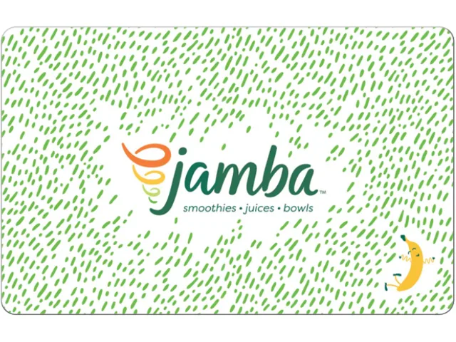 Jamba Juice Jamba Juice JJE-1500 $15 Gift Card bakery — product photo