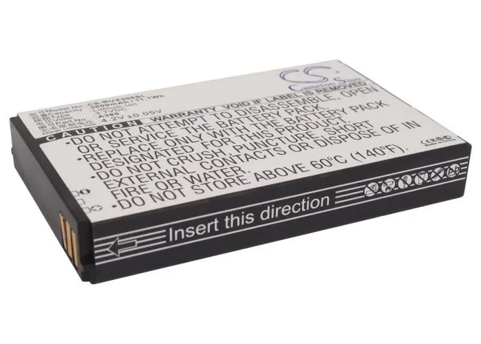 Rectangular rechargeable battery pack with terminals