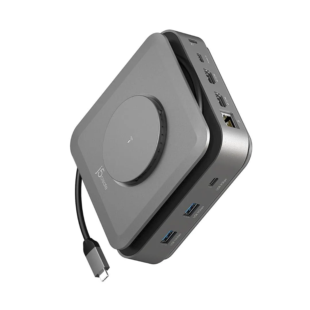 LORDWORLD LORDWORLD JCD3199 USB-C Dock Dual 4K HDMI 15W Magnetic Wireless Charger — product photo