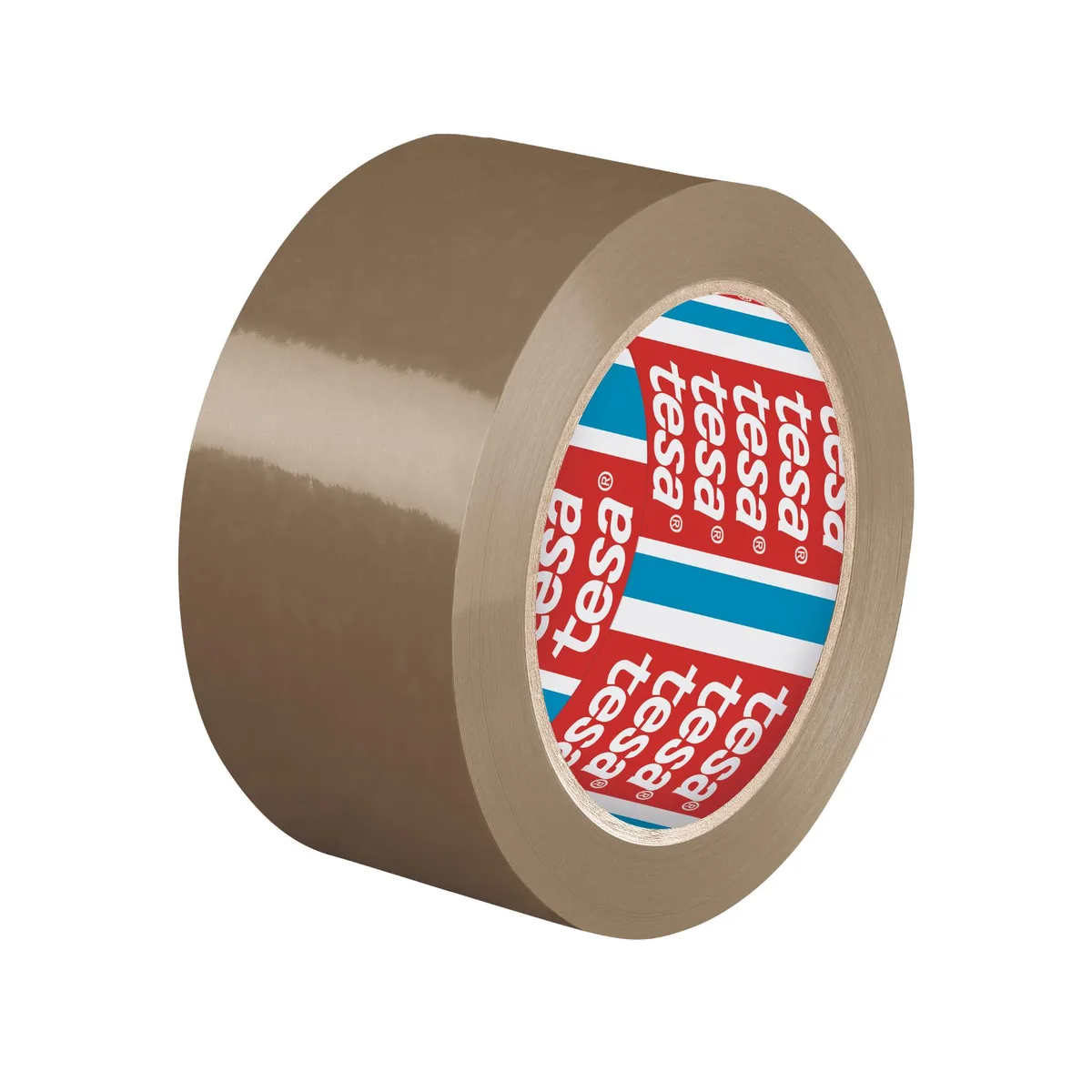 Brown PVC packaging tape roll on 3 inch core