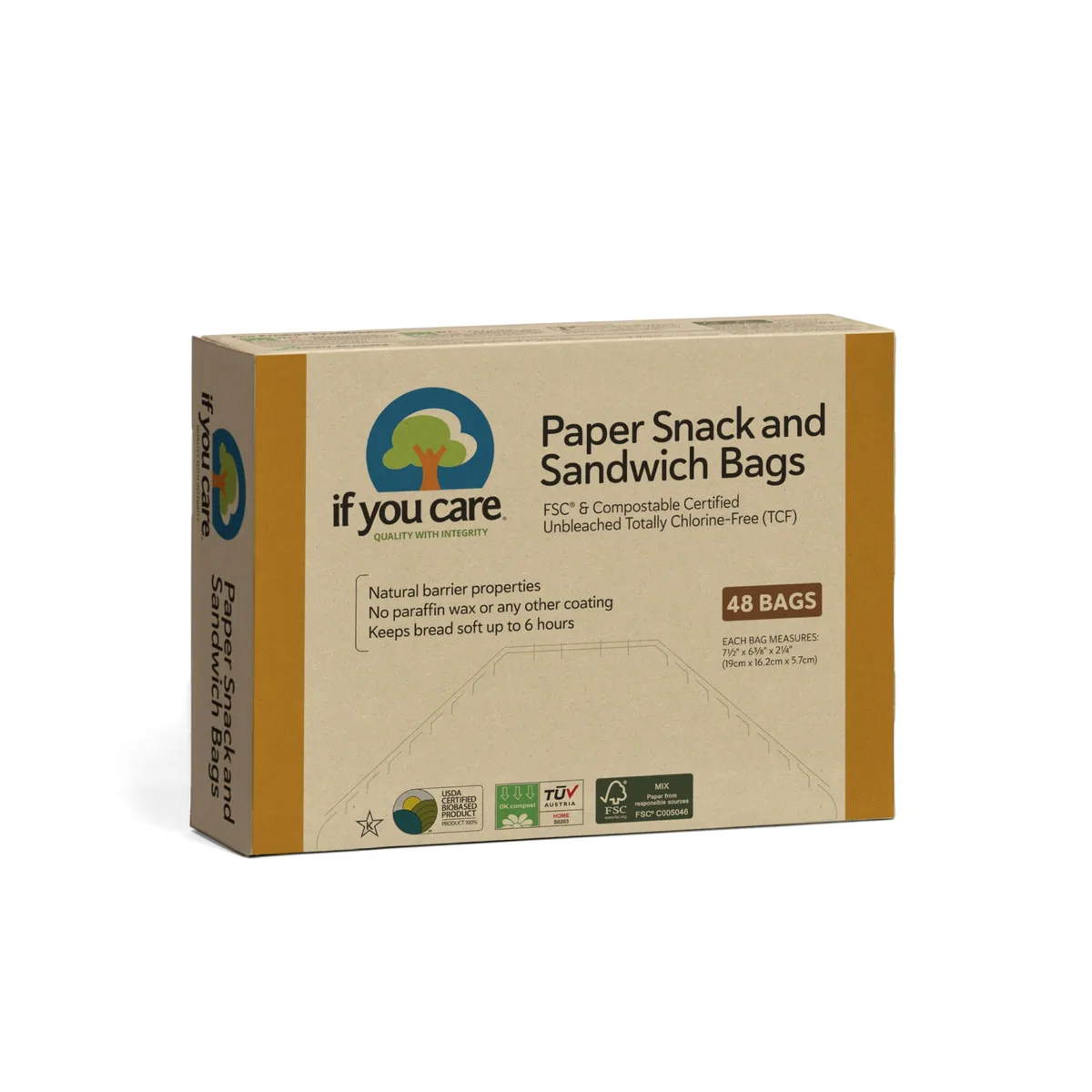 If You Care Sandwich Bags Natural 48 Count — product photo