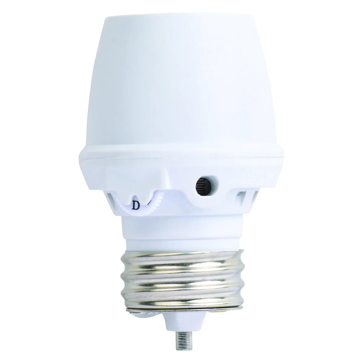 White plastic programmable light control unit with remote, wall-mount design