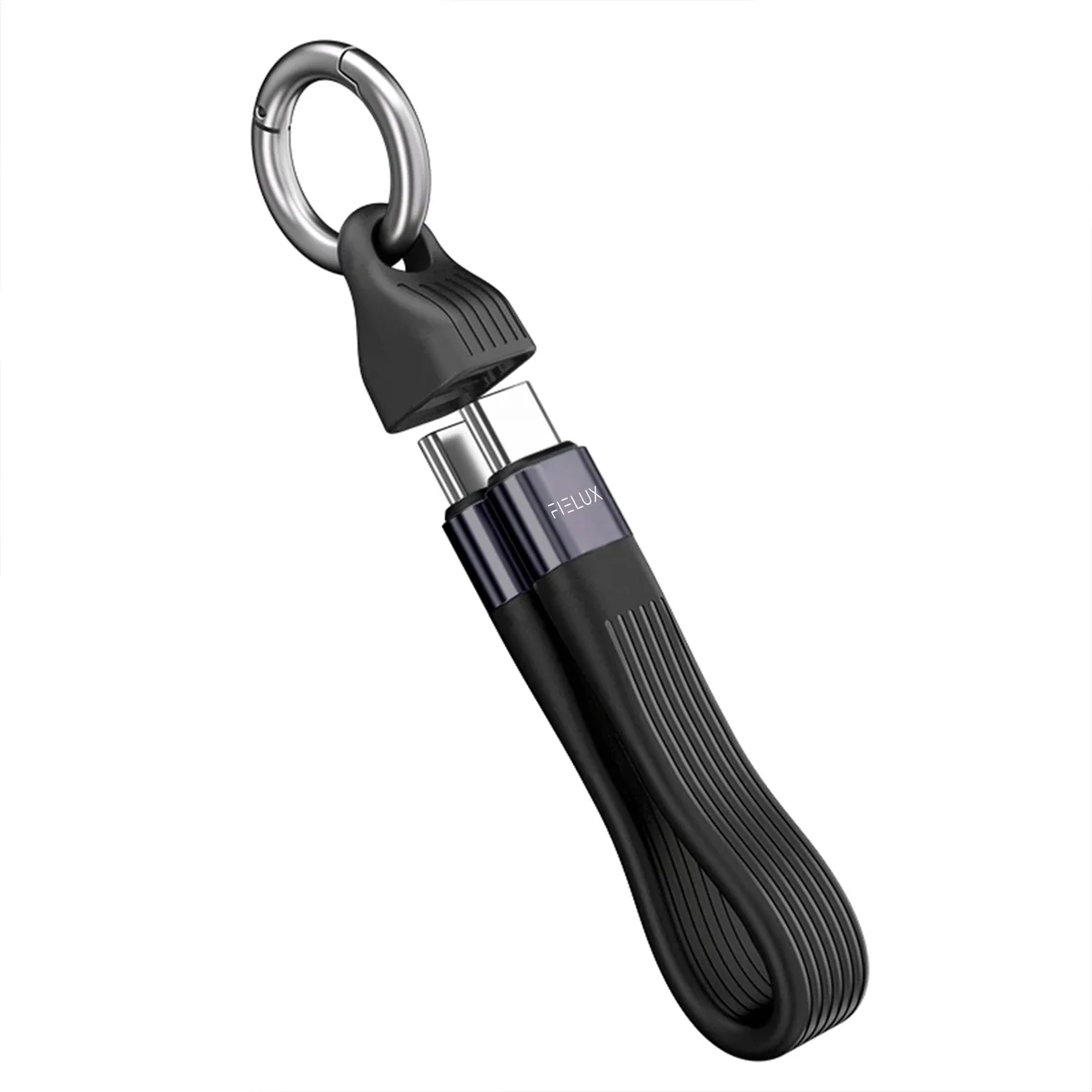 FIELUX FIELUX USB 4.0 240W USB-C to USB-C Keychain Cable 5 Inch 40Gbps 8K Video — product photo