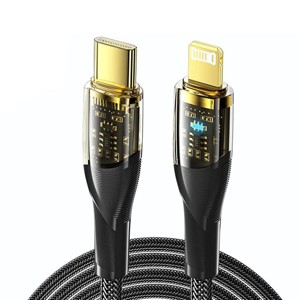 LUOM LUOM Essager XR USB-C to Lightning cable 6.6ft 29W 3A 480Mbps Black — product photo