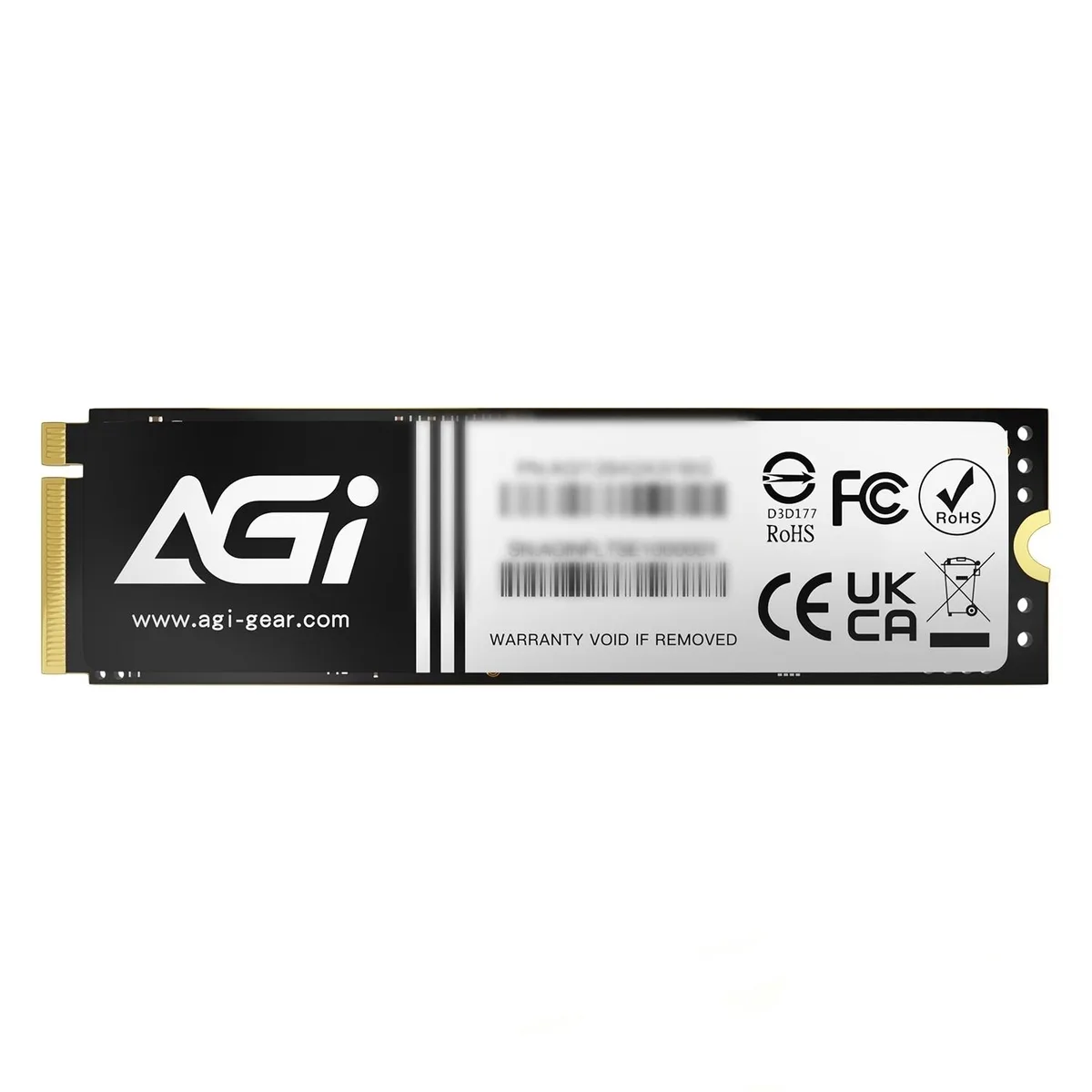 AGI AGI AI818-43 2TB NVMe M.2 2280 PCIe 4.0 x4 Internal SSD Graphite Heat Sink — product photo