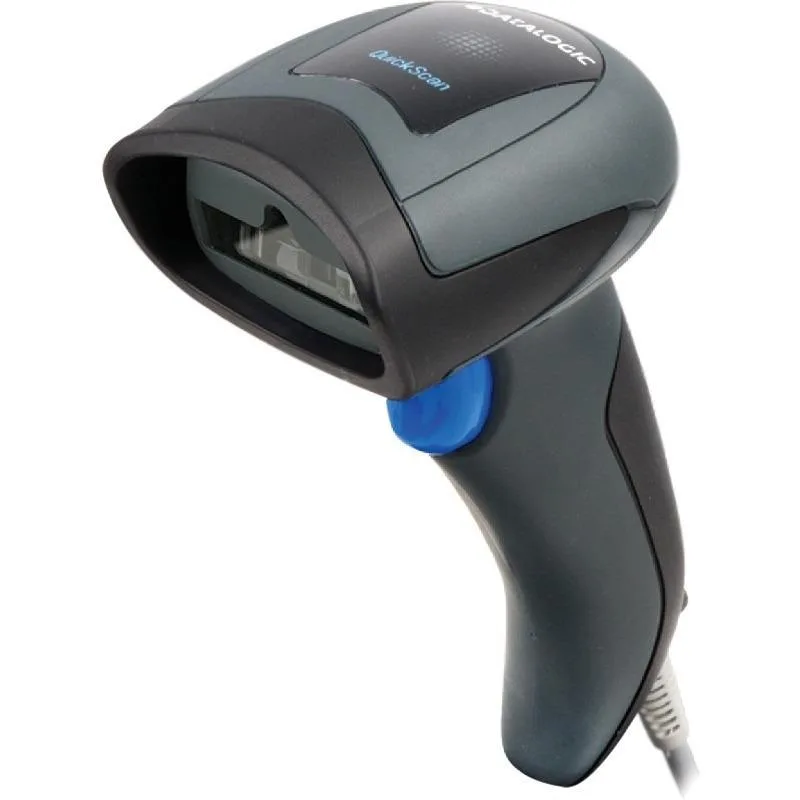 Datalogic Datalogic QuickScan QD2131-BKK1S barcode scanner, corded 1D linear imager, USB kit, black — product photo