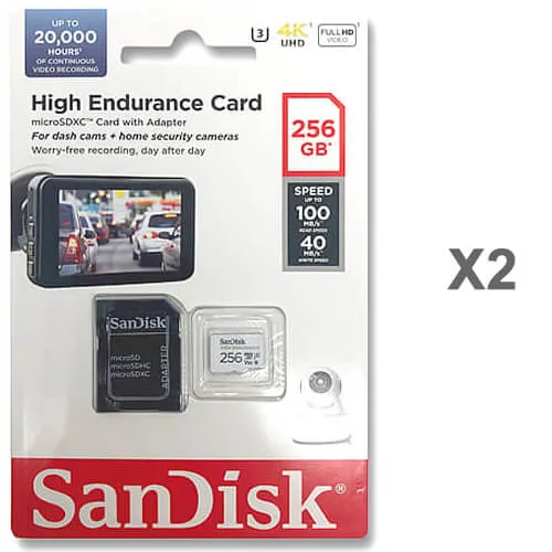 SanDisk SanDisk High Endurance 256GB microSDXC 2-pack Class 10 — product photo
