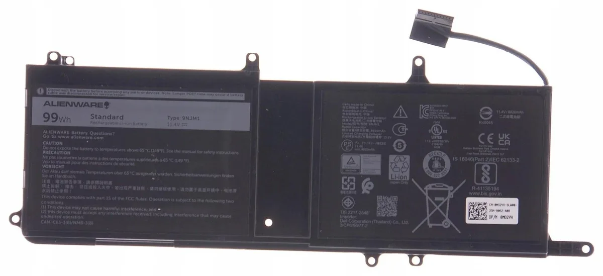 TOPKTEAM TOPKTEAM 99Wh 11.4V Li-ion laptop battery 9NJM1 for 15 R3 17 R4 — product photo