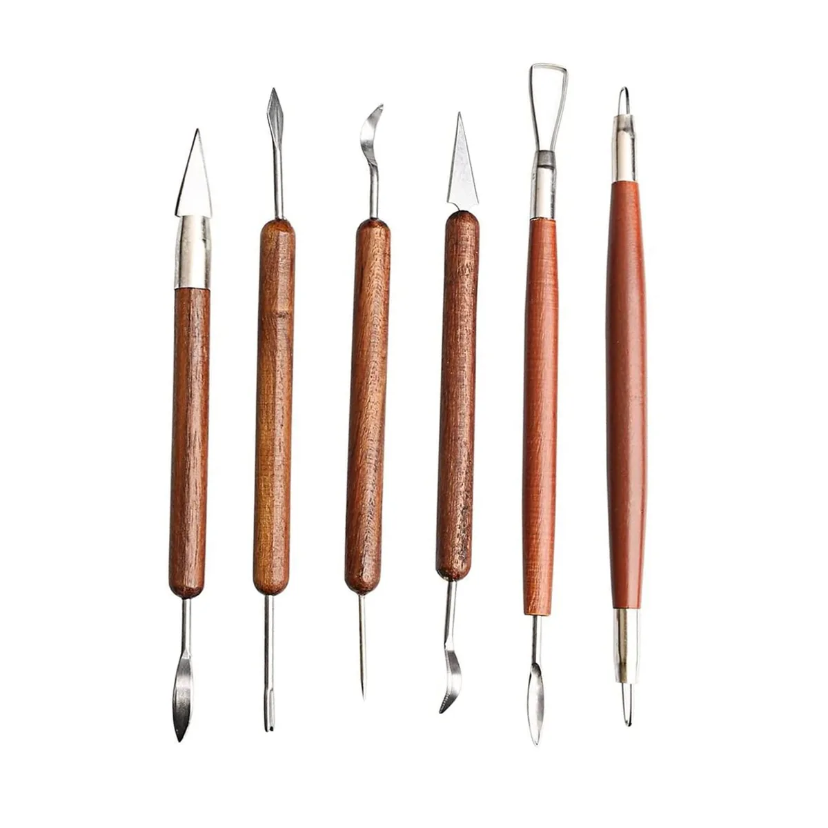  S &amp; E TEACHER'S EDITION 1063-6 6 Pcs Pottery Clay Sculpting Tools 12 Shapes — product photo