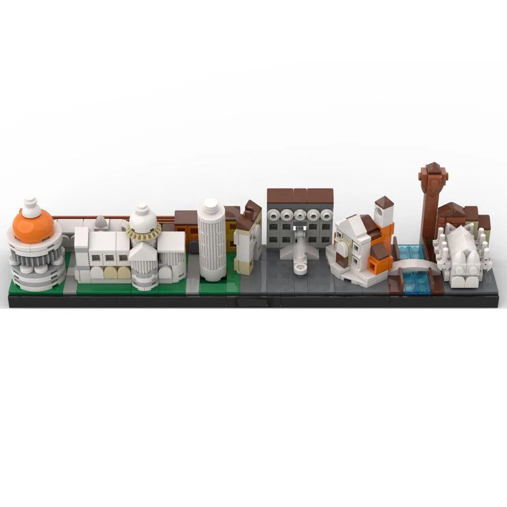 ZITIANYOUBUILD ZITIANYOUBUILD MOC-142962 Italy Pisa Skyline Architecture 451 Parts — product photo