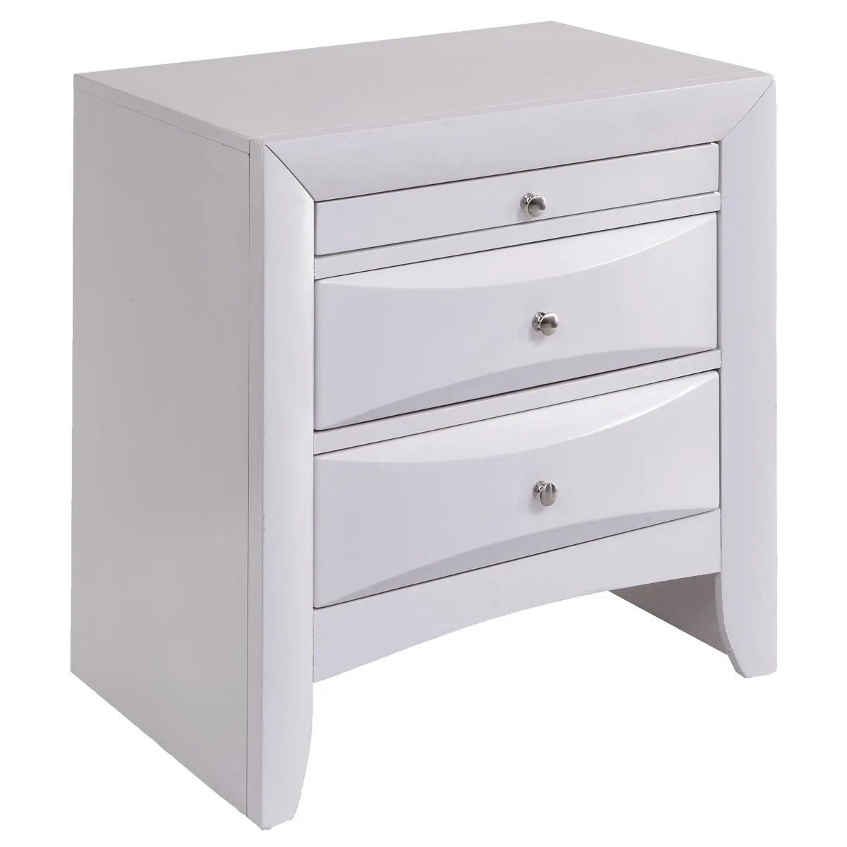 tuphen tuphen White Nightstand with 2 Drawers 25.5x26.5x17.5 in — product photo