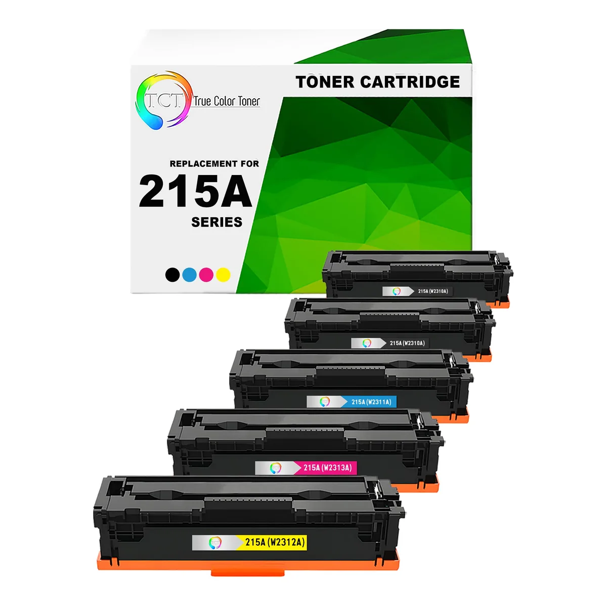 TCT TCT 215A Toner Cartridge 5 Pack 4 Colors 1050/950 Pages — product photo