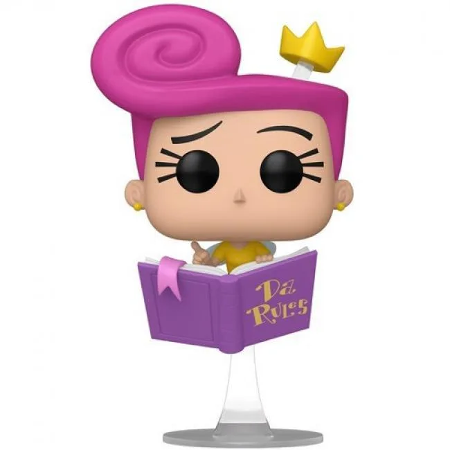 Vinyl Funko POP figure of Wanda holding Da Rules book, multicoloured, about 5.05 inches tall
