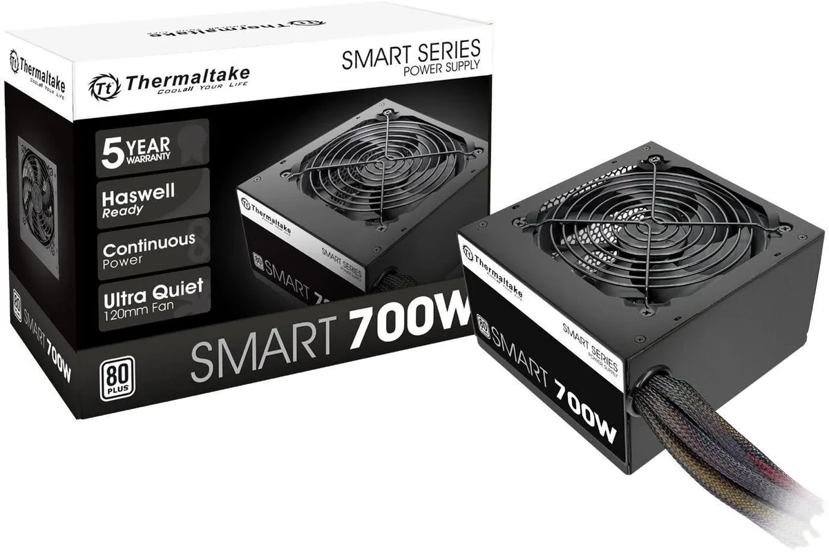 PCMART PCMART 700W 80+ White ATX Power Supply 120mm Fan — product photo