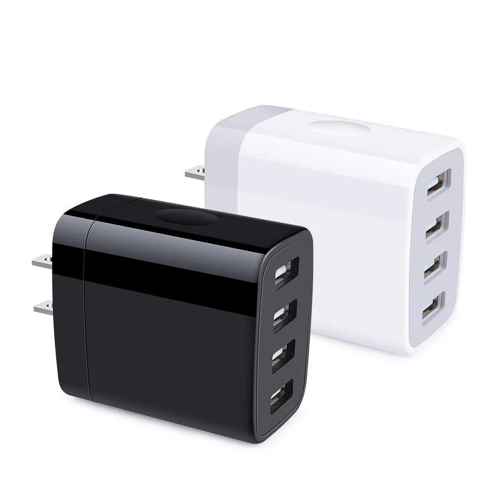  HOOTEK PT-WC-24 4-Port USB Charger 4.8A 2-Pack — product photo